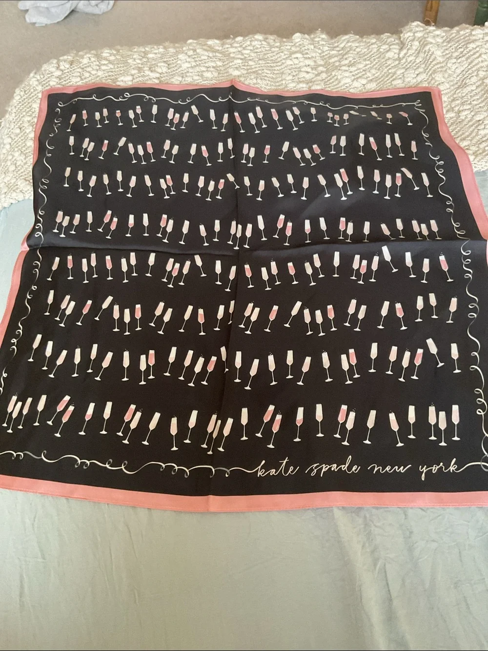 Kate Spade champagne Scarf EUC - Picture 2 of 7
